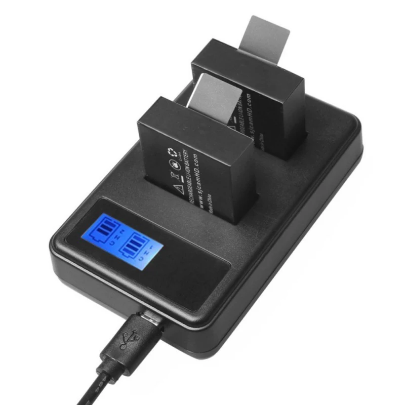 Dual Slot Charger LCD Screen Display for SJCAM SJ4000/5000/6000/7000/9000/M10/F68 SOOCOO C30 S100 EKEN H3 H9 Battery Charger
Dual Slot Charger LCD Screen Display for SJCAM SJ4000/5000/6000/7000/9000/M10/F68 SOOCOO C30 S100 EKEN H3 H9 Battery Charger
