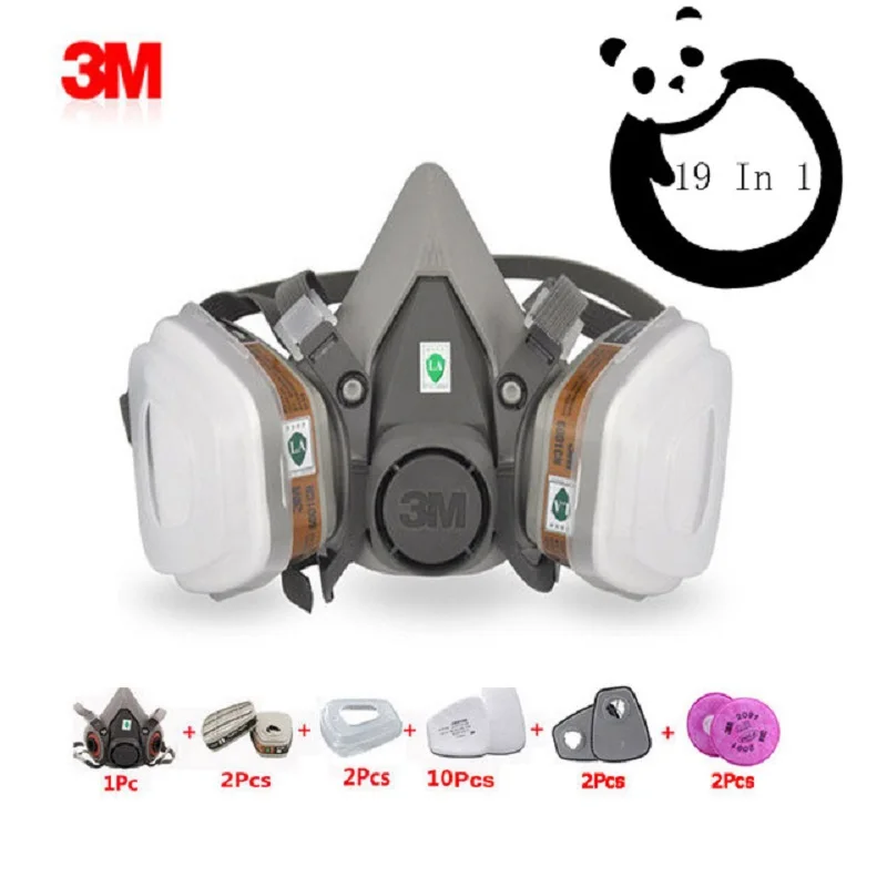 

19 in 1 3M 6200 6001 603 Safety Gas Mask Chemical Respirator Organic Gases Particle Filter Protective Industrial Paint Spray