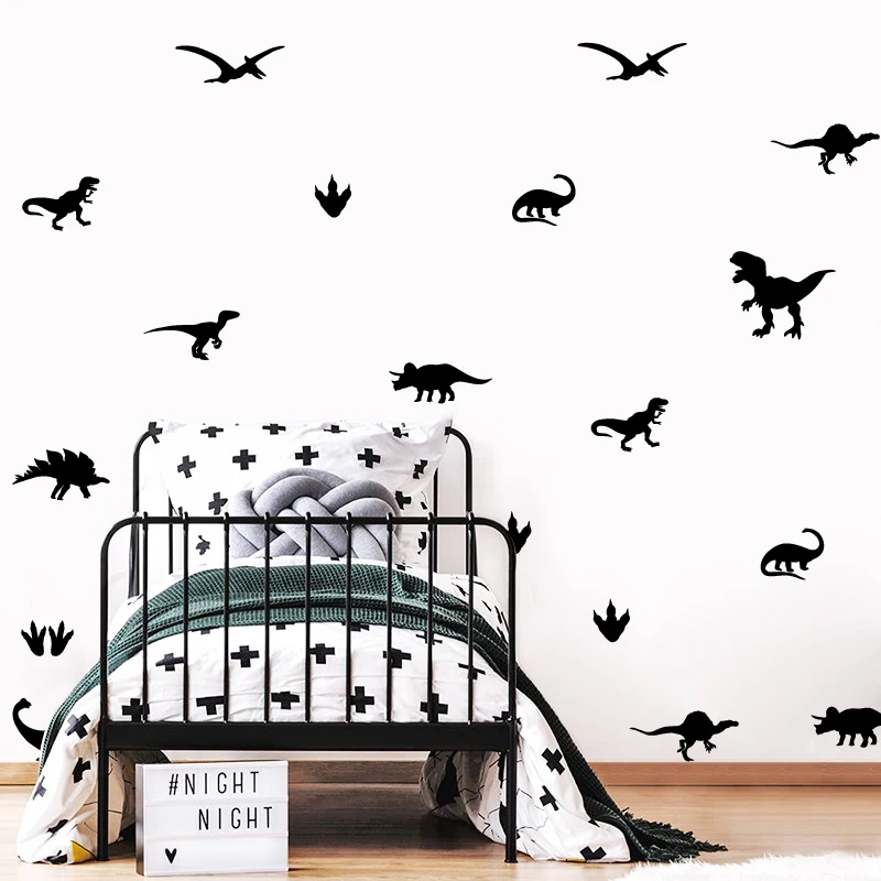 Виниловая настенная наклейка с динозаврами для мальчиков декор комнаты наклейки