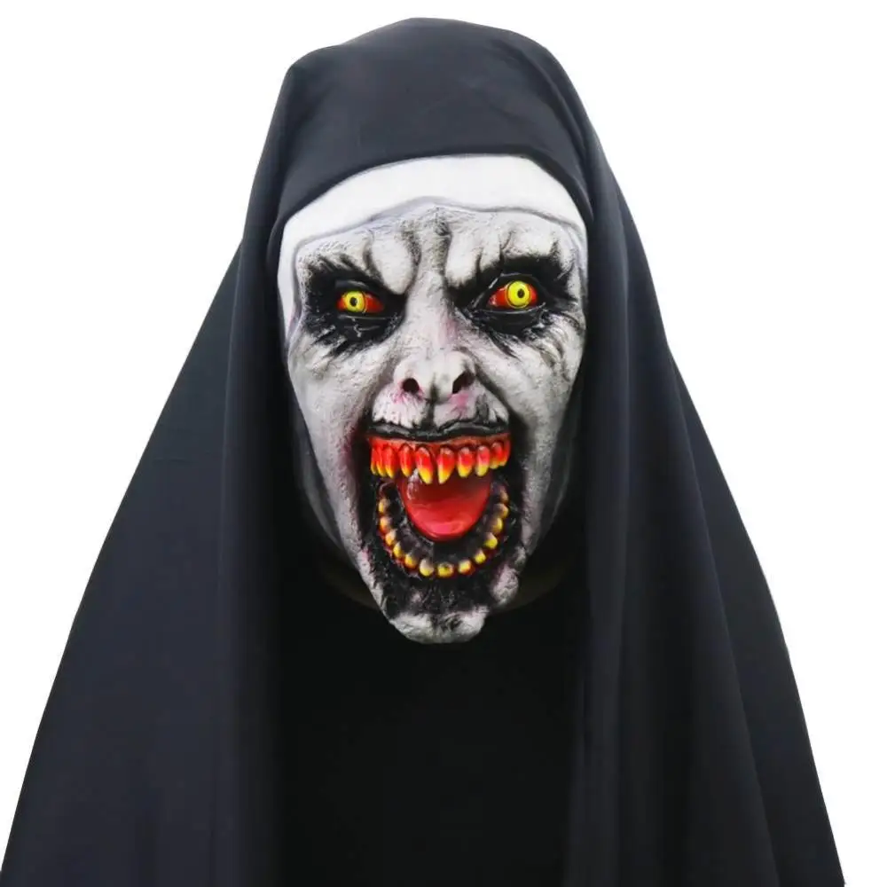 2019 Nun Horror Mask Cosplay Valak Scary Latex Masks With Headscarf Full Face Helmet Halloween Party Props
2019 Nun Horror Mask Cosplay Valak Scary Latex Masks With Headscarf Full Face Helmet Halloween Party Props