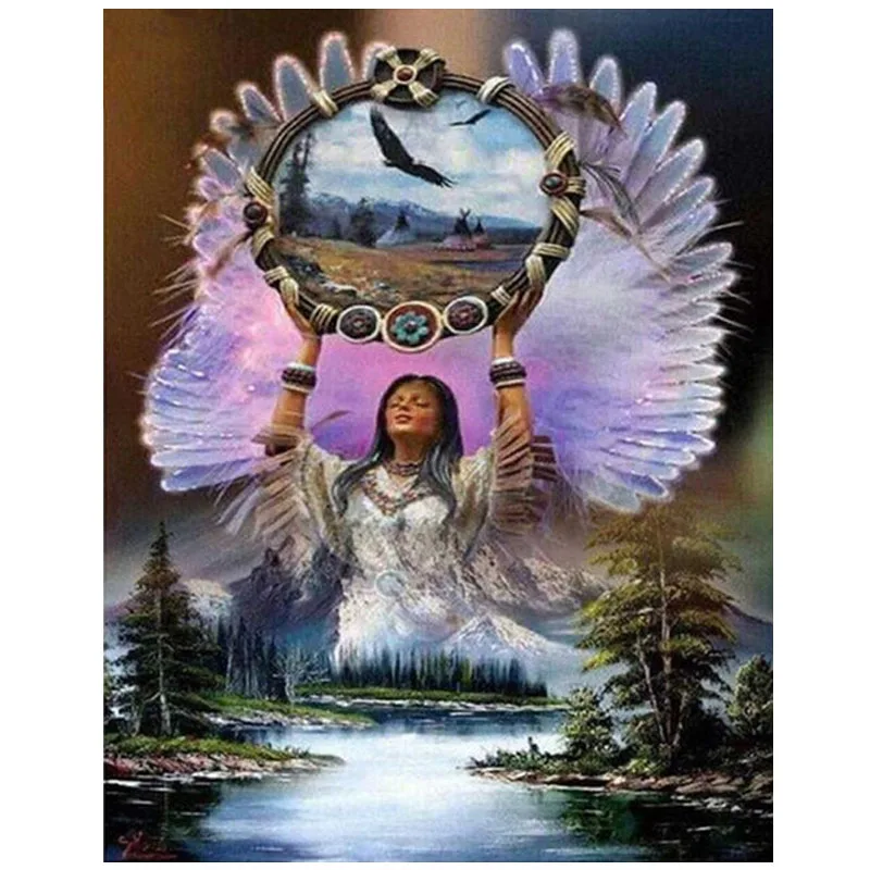 5d Diy diamond painting Americans Indian girl Dream catcher of Cross Stitch Resin Full Square Round Diamond Painting ZP-2826
5d Diy diamond painting Americans Indian girl Dream catcher of Cross Stitch Resin Full Square Round Diamond Painting ZP-2826
