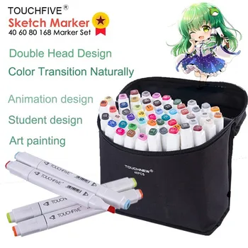 TouchFIVE 30/40/60/80 Color Markers Manga Drawing Markers Pen Alcohol Based Sketch Oily Dual Brush Pen Art Supplies
TouchFIVE 30/40/60/80 Color Markers Manga Drawing Markers Pen Alcohol Based Sketch Oily Dual Brush Pen Art Supplies