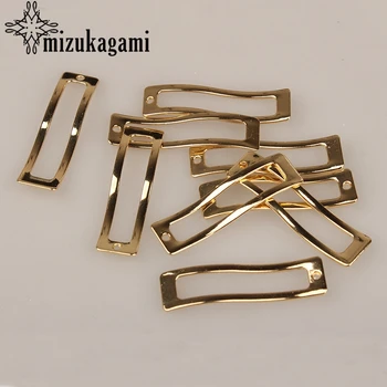 11*44mm 10pcs/lot Gold Zinc Alloy Hollow Waves Geometry Rectangular Charms Pendant For DIY Jewelry Accessories
11*44mm 10pcs/lot Gold Zinc Alloy Hollow Waves Geometry Rectangular Charms Pendant For DIY Jewelry Accessories