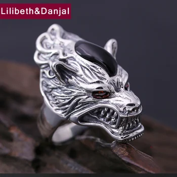 Punk Men Ring 100% Real 925 sterling silver Natural stone Animal Wolf Totem Adjustable Ring Gift fashion jewelry FR11
Punk Men Ring 100% Real 925 sterling silver Natural stone Animal Wolf Totem Adjustable Ring Gift fashion jewelry FR11