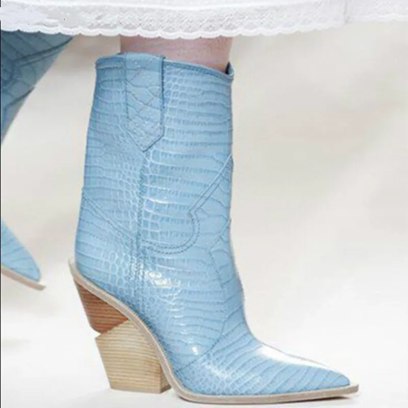Luxury Runway Shoes Pointed Toe Western Knee High Boots Women Mid-calf Chunky Wedges Cowboy Boots Genuine Leather Shoes Woman
Luxury Runway Shoes Pointed Toe Western Knee High Boots Women Mid-calf Chunky Wedges Cowboy Boots Genuine Leather Shoes Woman