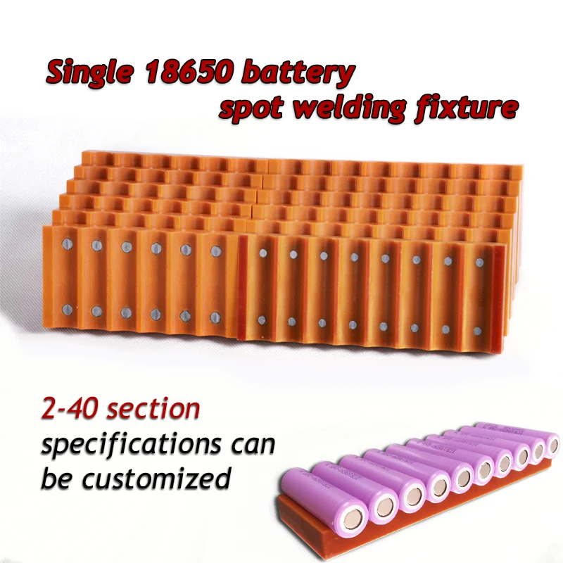 18650 battery fixture Single row battery fixture Strong magnet attraction fixture For 18650 batteries spot welding fixture
18650 battery fixture Single row battery fixture Strong magnet attraction fixture For 18650 batteries spot welding fixture