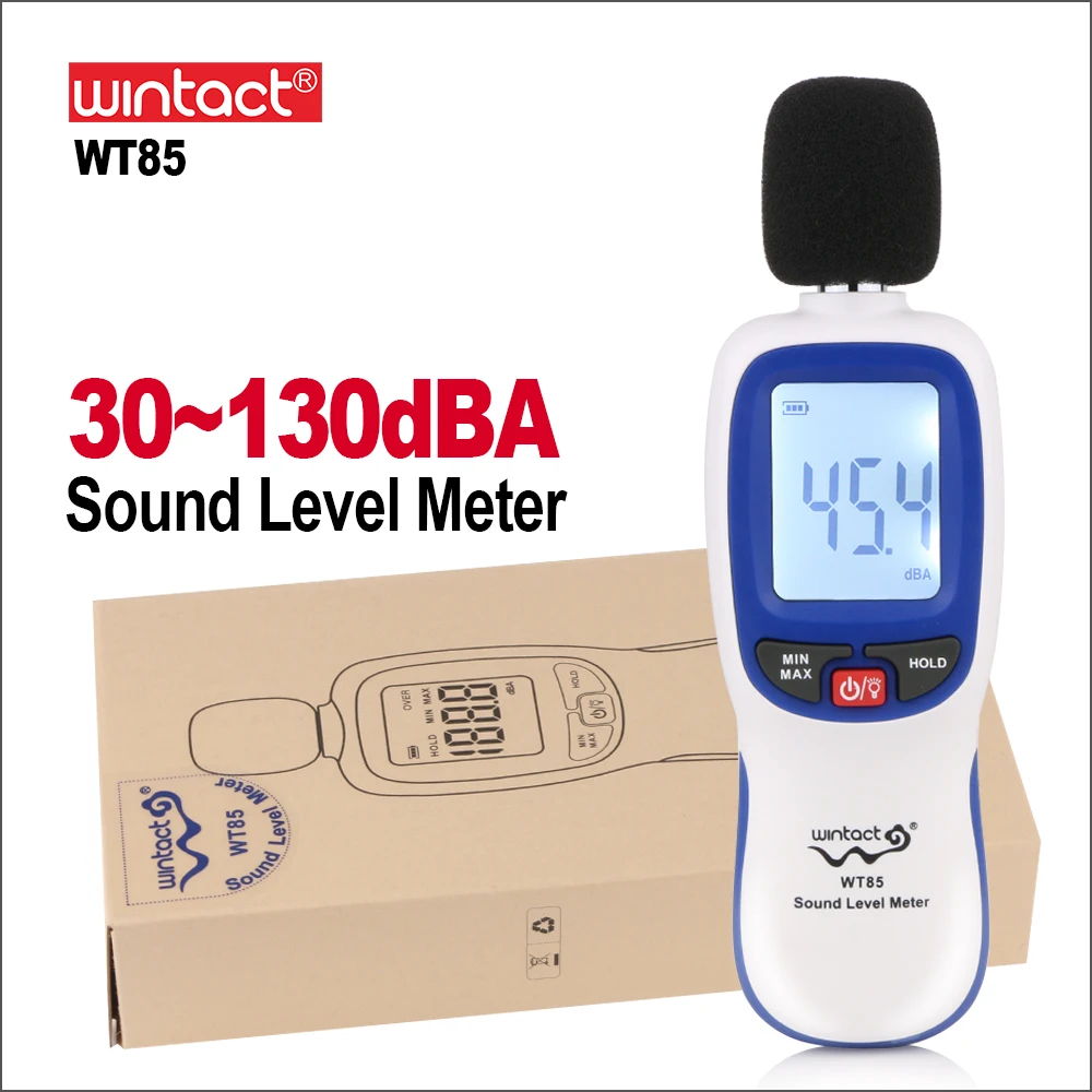WINTACT WT85 Mini Digital Sound Level Meters 30~130db Digital Noise Decibel Meter digital measuring instruments
WINTACT WT85 Mini Digital Sound Level Meters 30~130db Digital Noise Decibel Meter digital measuring instruments