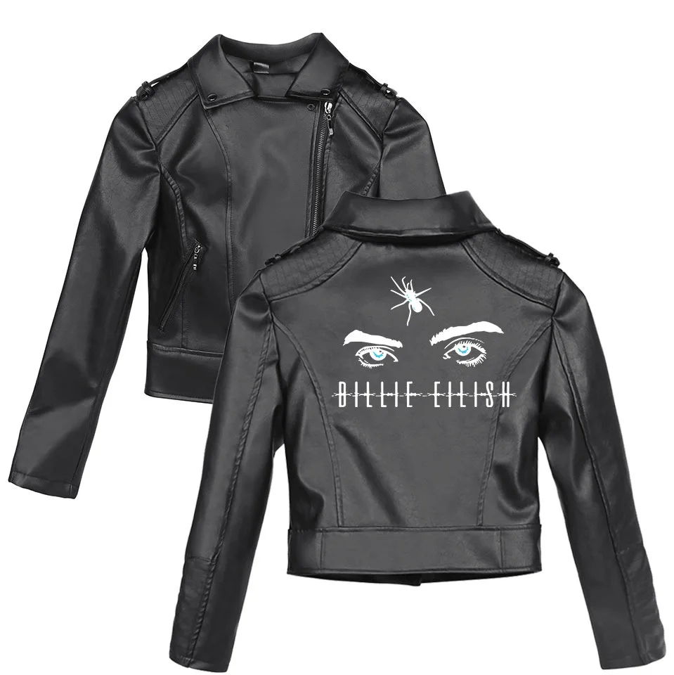 Punk Style Faux Soft Leather Jacket Women billie eilish print PU Leather Jacket and Coats Motorcycle Zipper Outerwear Streetwear
Punk Style Faux Soft Leather Jacket Women billie eilish print PU Leather Jacket and Coats Motorcycle Zipper Outerwear Streetwear