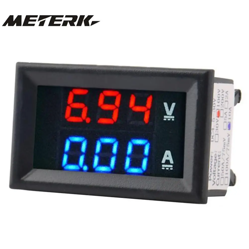 New DC1-100V 10A Digital Double Color LED Display Voltmeter Ammeter Voltage Current Indicator Home Use Tool Digital Voltmeter
New DC1-100V 10A Digital Double Color LED Display Voltmeter Ammeter Voltage Current Indicator Home Use Tool Digital Voltmeter