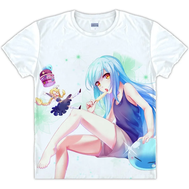 Аниме Tensei shitara Slime Датта футболка кэна с короткими рукавами комплект детской