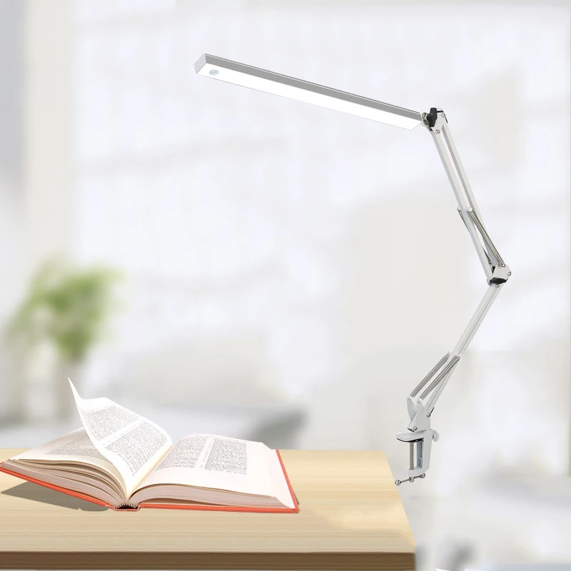LED Desk lamps Folding Clip-on USB Long Arm Touch Aluminum Alloy Control Dimmable Eye Protection Clamp Light,White
LED Desk lamps Folding Clip-on USB Long Arm Touch Aluminum Alloy Control Dimmable Eye Protection Clamp Light,White