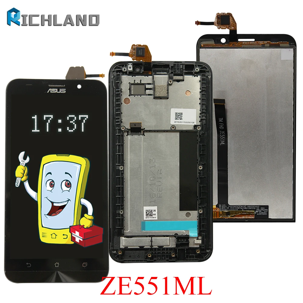 LCD For ASUS Zenfone2 ZE551ML Z00AD Display Touch Screen Panel Digitizer Assembly Replacement Parts +Tools 
LCD For ASUS Zenfone2 ZE551ML Z00AD Display Touch Screen Panel Digitizer Assembly Replacement Parts +Tools