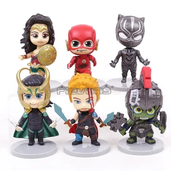 Marvel DC Super Heroes Toys Wonder Woman Hulk Black Panther Loki Flash Thor PVC Figures 6pcs/set
Marvel DC Super Heroes Toys Wonder Woman Hulk Black Panther Loki Flash Thor PVC Figures 6pcs/set