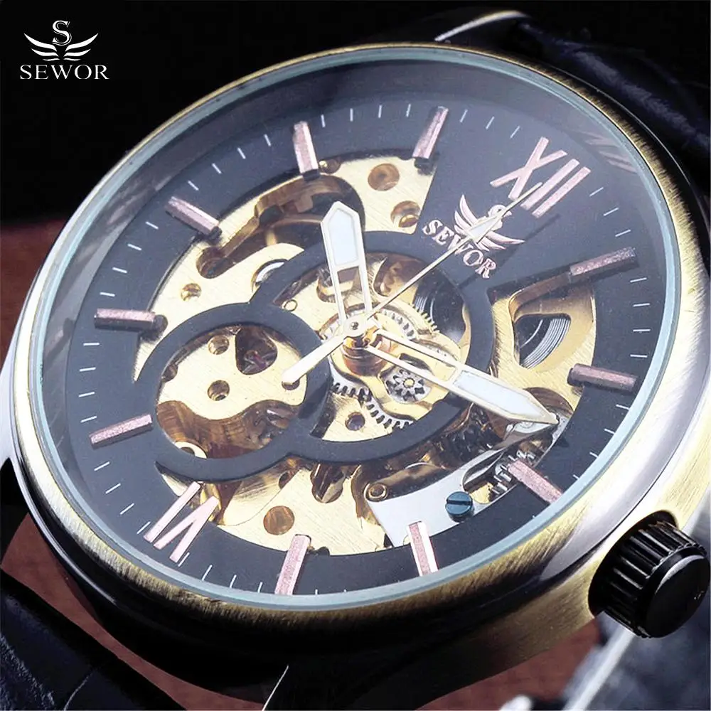 SEWOR Brand Design Leather Skeleton Man Male Sport Clock Bronze Automatic Mechanical Self Wind Fashion Luxury Wrist Watch
SEWOR Brand Design Leather Skeleton Man Male Sport Clock Bronze Automatic Mechanical Self Wind Fashion Luxury Wrist Watch