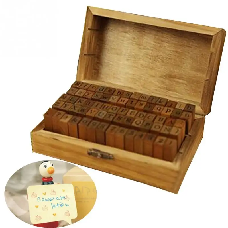 70 PCS Print form/Cursive English Letter DIY Craft Stamp Set Symbol Alphabet Number Wooden Stamp With Wooden storage Box
70 PCS Print form/Cursive English Letter DIY Craft Stamp Set Symbol Alphabet Number Wooden Stamp With Wooden storage Box