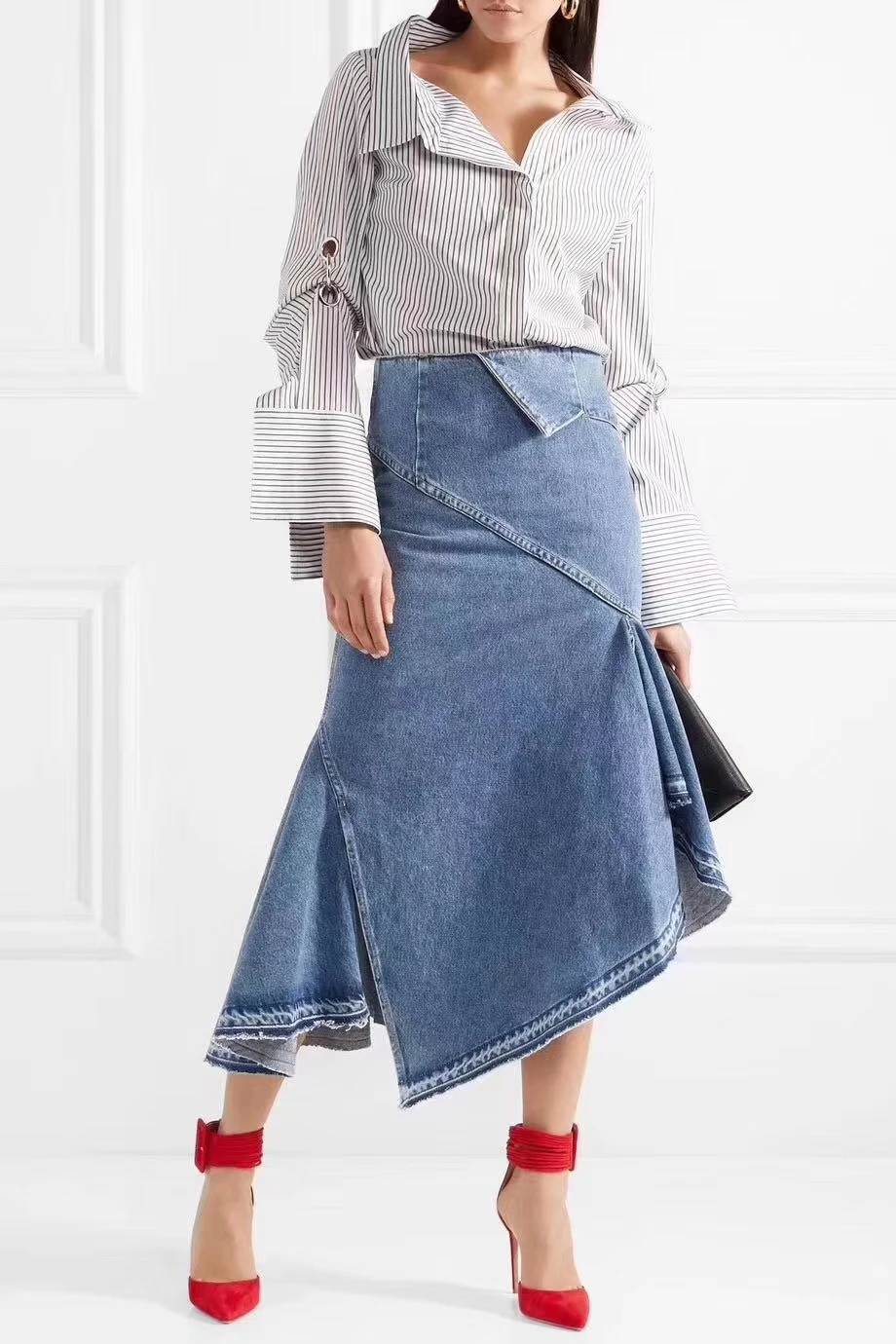UK 2019 Summer Brand New Fashion Women Denim Asymmetrical irregular Skirt Saia Female clothing
UK 2019 Summer Brand New Fashion Women Denim Asymmetrical irregular Skirt Saia Female clothing