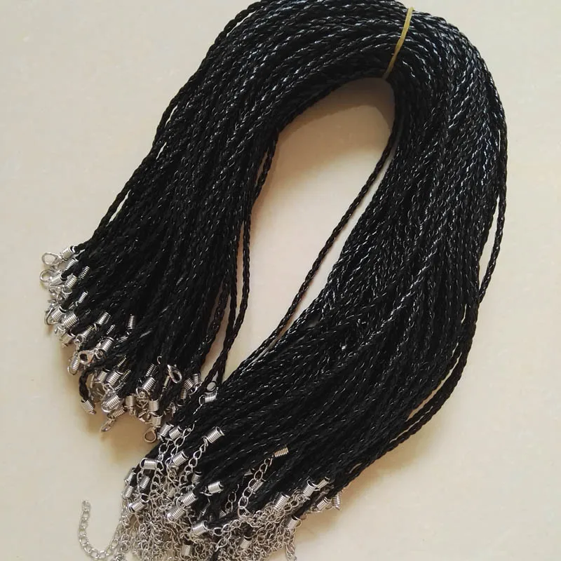 Interweave Leather rope 3mm 100pc black cord necklace rope pendant 45+5cmFashion jewelry accessories Free shipping wholesale
Interweave Leather rope 3mm 100pc black cord necklace rope pendant 45+5cmFashion jewelry accessories Free shipping wholesale