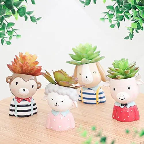 Lovely Resin Flower Pot for Gift Adorable Carton Succulent Planter Pot, Desktop Flower Pot Garden Home Decoration
Lovely Resin Flower Pot for Gift Adorable Carton Succulent Planter Pot, Desktop Flower Pot Garden Home Decoration