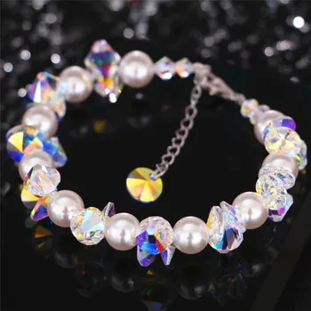 High Quality Crystal Pearl Beaded Bracelets White\Red For Elegant Women Handmade Sweet Charm Bracelets Jewelry Mujer Pulseras
High Quality Crystal Pearl Beaded Bracelets White\Red For Elegant Women Handmade Sweet Charm Bracelets Jewelry Mujer Pulseras