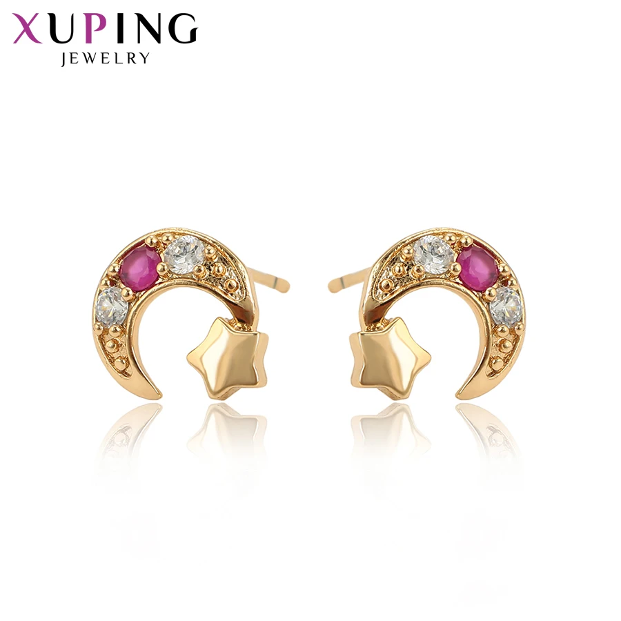 Xuping Jewelry Charming Style Star and Moon Shaped Design Earrings for Women Christmas Gifts S121.2-97305
Xuping Jewelry Charming Style Star and Moon Shaped Design Earrings for Women Christmas Gifts S121.2-97305