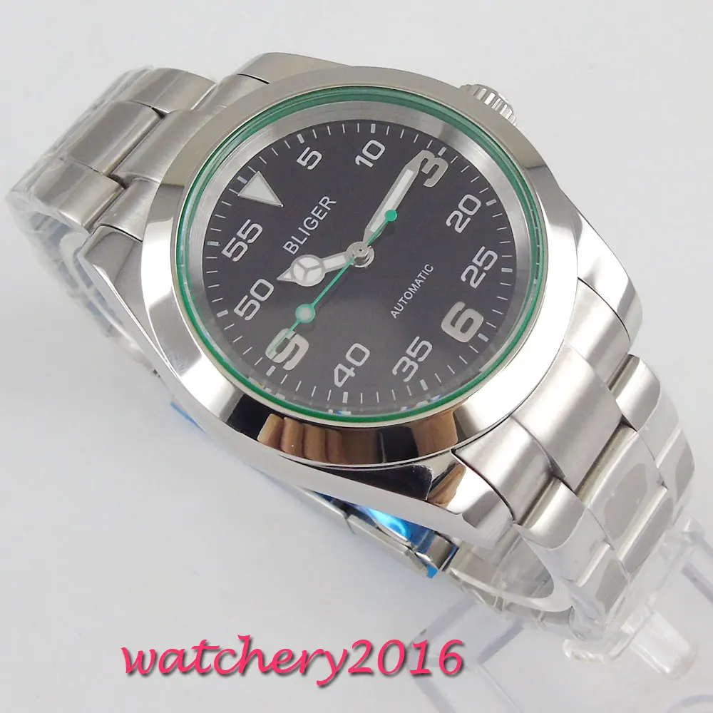 2019 Luxury Fashion Men 40mm Watch Sapphire Glass luminous hands Automatic Military Stainless Steel Band Wrist Watch Business
2019 Luxury Fashion Men 40mm Watch Sapphire Glass luminous hands Automatic Military Stainless Steel Band Wrist Watch Business