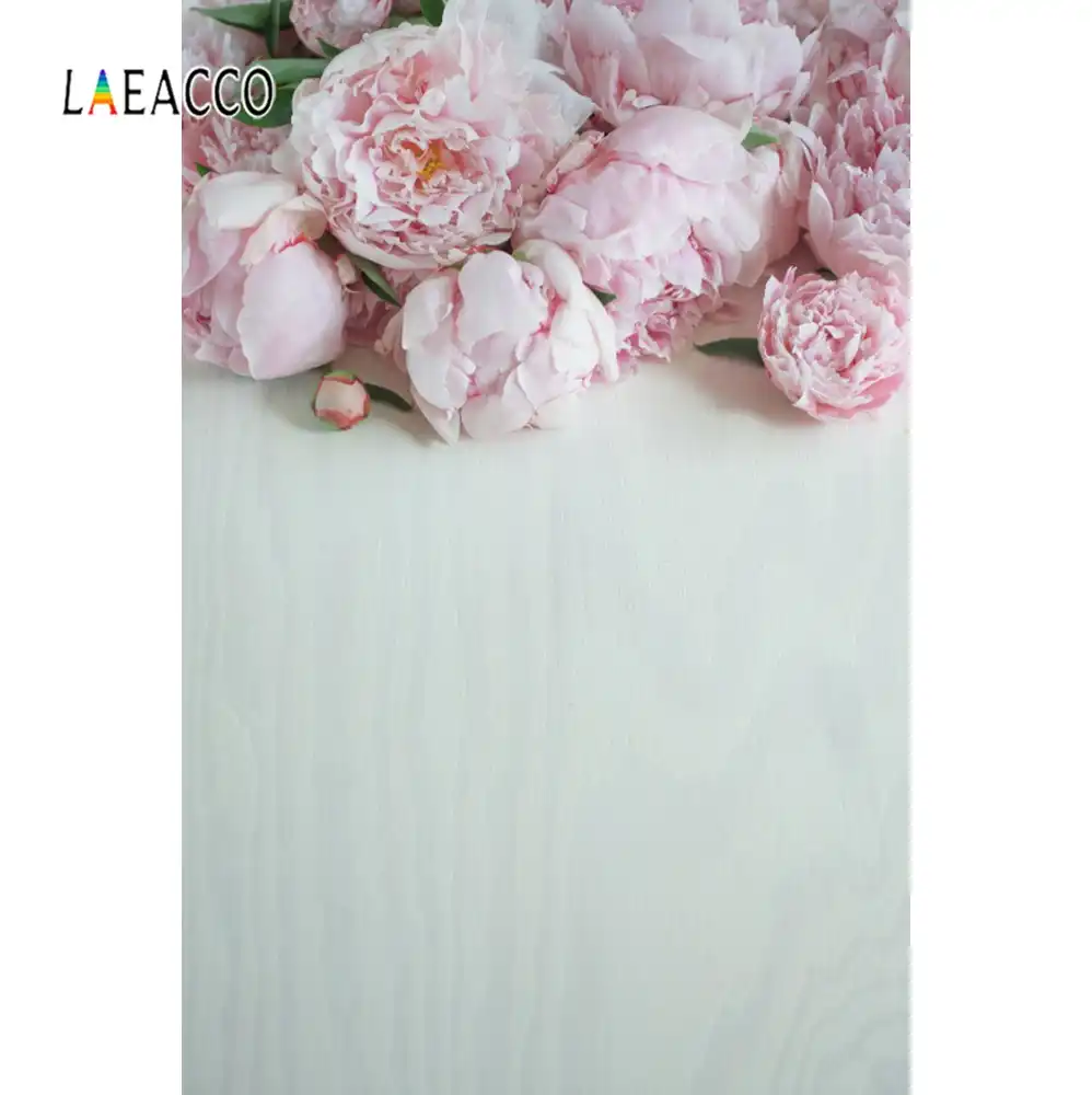 Laeacco 写真背景ピンク花花びら木製ボードペット人形肖像写真の背景 Photocall 写真スタジオ 背景 Gooum