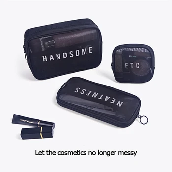 Fashion 3pcs/set Women Travel Cosmetic Bag Set Makeup Mesh Black Toiletry Bags Men Wash Organizer Portable Pouch Case
Fashion 3pcs/set Women Travel Cosmetic Bag Set Makeup Mesh Black Toiletry Bags Men Wash Organizer Portable Pouch Case