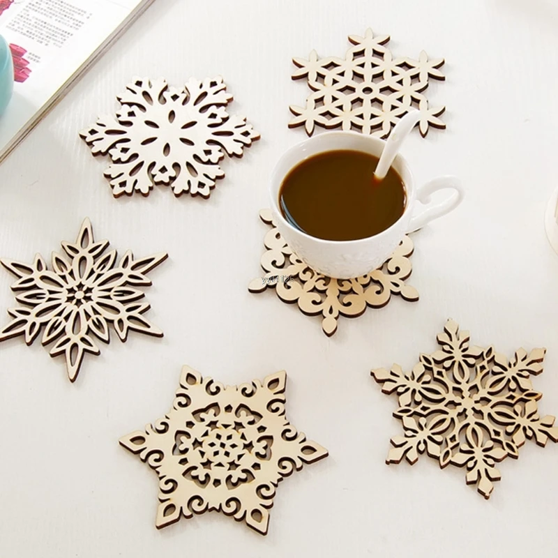 Wooden Snowflake Coasters Holder Coffee Tea Drinks Cup Mat Placemat Non-slip Heat Resistant Mat Decor Kitchen Accessories
Wooden Snowflake Coasters Holder Coffee Tea Drinks Cup Mat Placemat Non-slip Heat Resistant Mat Decor Kitchen Accessories