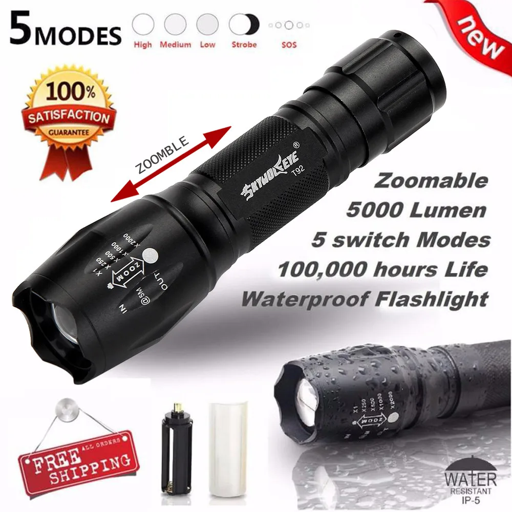 Тактический светодиодный фонарик G700 X800 ShadowHawk Bright Увеличить факел военные Класс лиходарка ручной