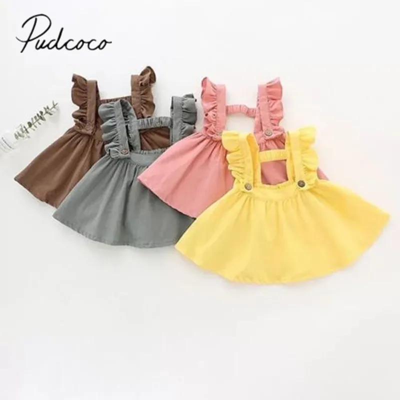 2018 Brand New Autumn Toddler Kids Baby Girls Suspender Dress 100% Cotton Ruffles Solid Princess Dress Knee-Length Dress 9M-5T
2018 Brand New Autumn Toddler Kids Baby Girls Suspender Dress 100% Cotton Ruffles Solid Princess Dress Knee-Length Dress 9M-5T