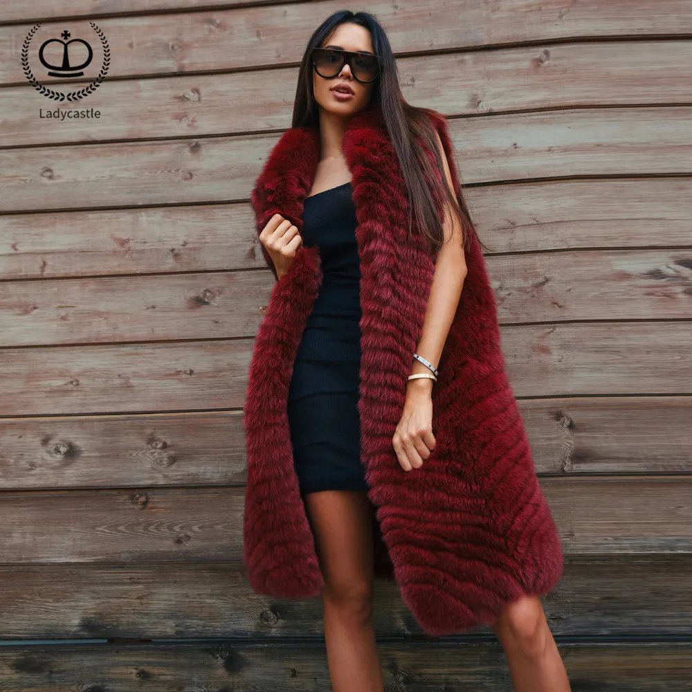 Fashion Women Winter Real Fox Fur Coat V-Neck Genuine Leather Fox Fur Jacket Natural Full Pelt Fur Vest Female Outwear FC-219
Fashion Women Winter Real Fox Fur Coat V-Neck Genuine Leather Fox Fur Jacket Natural Full Pelt Fur Vest Female Outwear FC-219