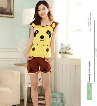 Summer women pajamas women Cartoon panda good quality lovely girl big yards leisurewear suit Free Shipping
Summer women pajamas women Cartoon panda good quality lovely girl big yards leisurewear suit Free Shipping