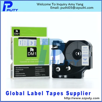 Compatible Dymo D1 Label Maker Tape 45014 12mm Blue on White Label Tapes