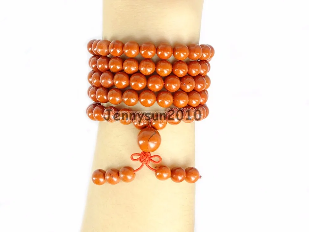 Natural Red Jas-per 8mm Gem Stone Buddhist 108 Beads Prayer Mala Multi-Purpose Stretchy Bracelet Necklace 2Strands/Pack
Natural Red Jas-per 8mm Gem Stone Buddhist 108 Beads Prayer Mala Multi-Purpose Stretchy Bracelet Necklace 2Strands/Pack