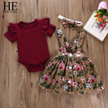 HE Hello Enjoy Kid Casual Clothing Set 100% Cotton 3Pcs Baby Toddler Girls Floral Overalls Skirt+Headband+Romper Clothes Outfits
HE Hello Enjoy Kid Casual Clothing Set 100% Cotton 3Pcs Baby Toddler Girls Floral Overalls Skirt+Headband+Romper Clothes Outfits
