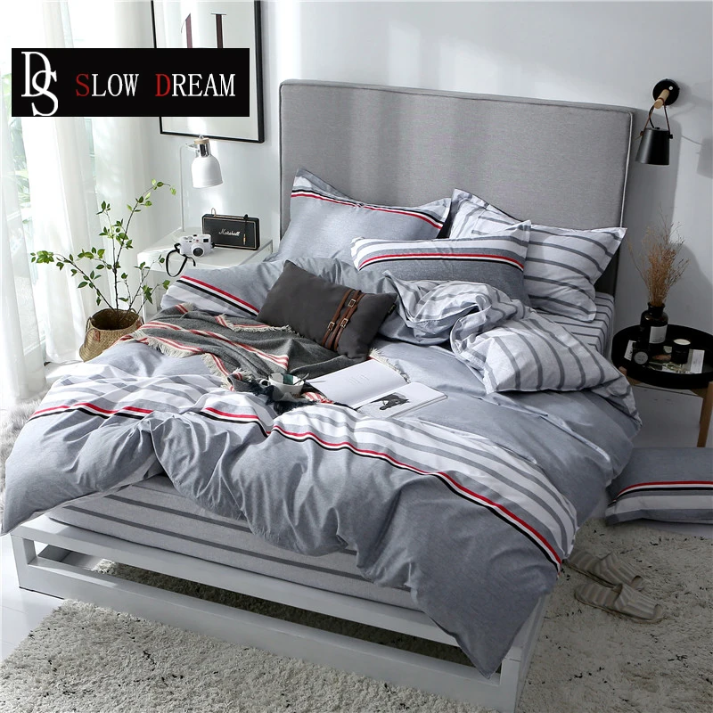 SLOWDREAM Striped Bedding Set Bed Fitted Sheet Rubber Bed Rubber Linen Nordic Duvet Cover Set Double Bedspread Single Twin Bed
SLOWDREAM Striped Bedding Set Bed Fitted Sheet Rubber Bed Rubber Linen Nordic Duvet Cover Set Double Bedspread Single Twin Bed