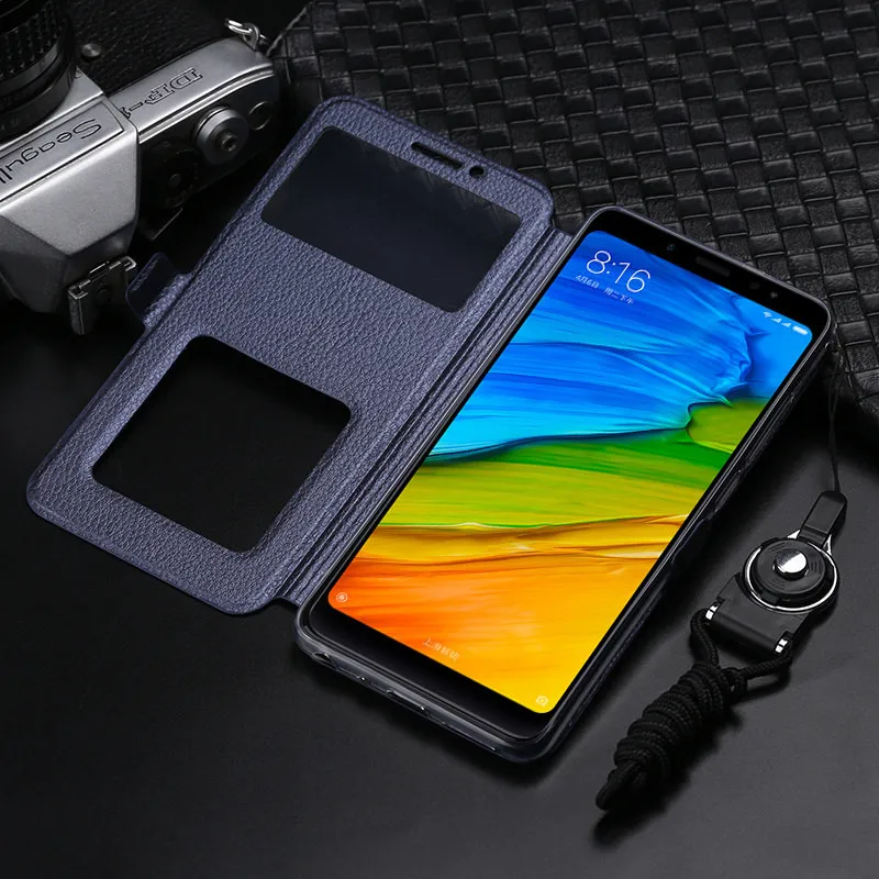 For Coque Xiaomi Redmi Note 5 Pro Case Cover Flip Leather Stand Cases For Funda Xiaomi Redmi Note 5 Pro Mi 6X M6X 8