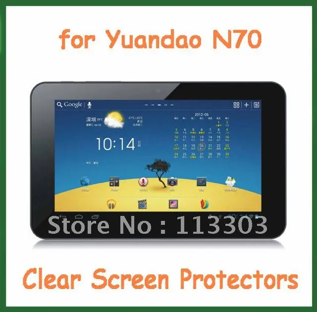 

5pcs 3 Layer CLEAR Screen Protectors with Camera Hole Protective Film for Yuandao Vido N70 Tablet No Retail Package