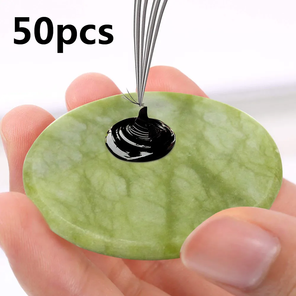 Wholesale 50pcs Round Jade Stone False Eyelash Extension Glue Adhesive Pallet Pad Holder Eyelashes Extensions Glue Pallet Pad
Wholesale 50pcs Round Jade Stone False Eyelash Extension Glue Adhesive Pallet Pad Holder Eyelashes Extensions Glue Pallet Pad