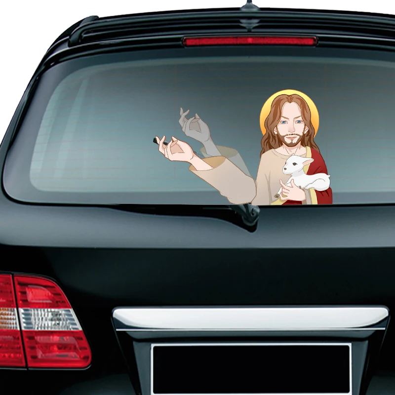 Jesus Waving Wiper Decals PVC Car Styling Rear Window Wiper Stickers Rear Windshield Stickers Car Stickers And Decals
Jesus Waving Wiper Decals PVC Car Styling Rear Window Wiper Stickers Rear Windshield Stickers Car Stickers And Decals