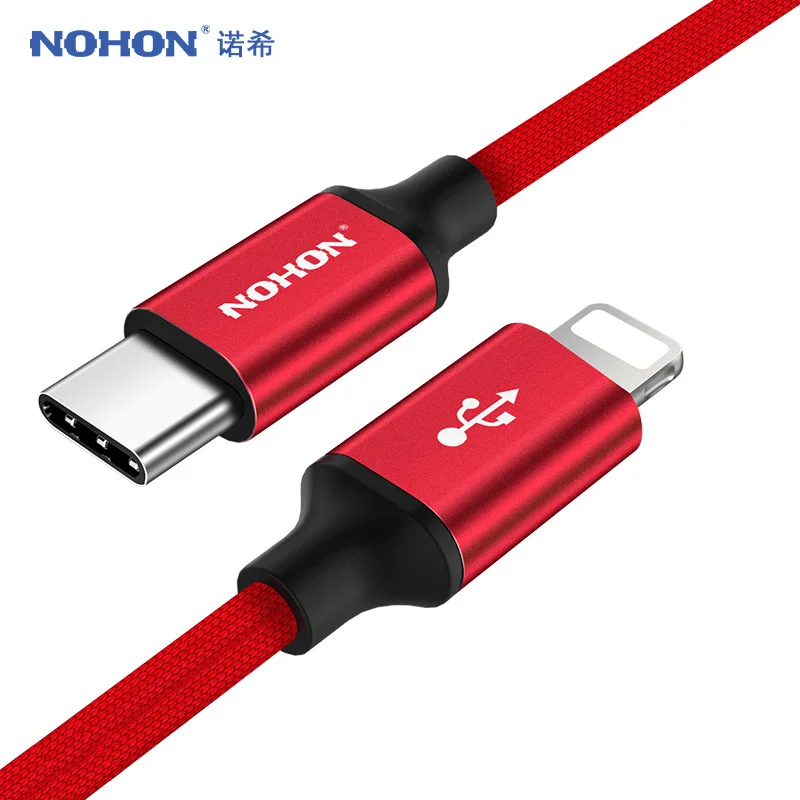 NOHON USB Type C to For Apple Cable Adapter For iPhone 8 7 6 6S Plus Macbook iOS 8 9 10 Nylon Fast Charger Data Sync Type-C Wire
NOHON USB Type C to For Apple Cable Adapter For iPhone 8 7 6 6S Plus Macbook iOS 8 9 10 Nylon Fast Charger Data Sync Type-C Wire