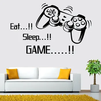 Eat Sleep Game Letters Vinyl Wall Sticker Joystick Gamepad Gamer Wall Art Design Decal Teen Kids Boy Room Decor Stickers mural#X
Eat Sleep Game Letters Vinyl Wall Sticker Joystick Gamepad Gamer Wall Art Design Decal Teen Kids Boy Room Decor Stickers mural#X