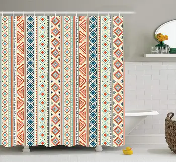 Tribal Shower Curtain Mexican Style Aztec Patterned Retro Hand Drawn Design Abstract, Fabric Bathroom Decor Set
Tribal Shower Curtain Mexican Style Aztec Patterned Retro Hand Drawn Design Abstract, Fabric Bathroom Decor Set