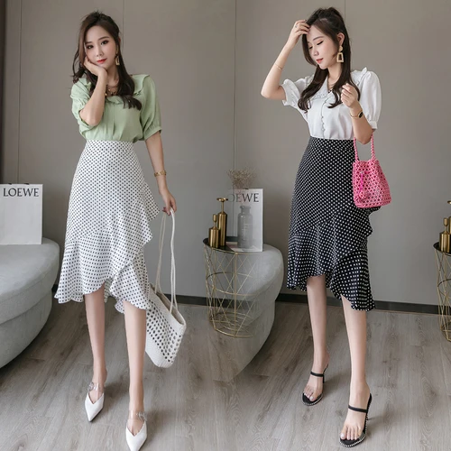 2019 Fashion New Summer Dot Faldas Largas Mujer Verano Brief Chic Elegant Vintage Skirt Irregular High Waist Saias
2019 Fashion New Summer Dot Faldas Largas Mujer Verano Brief Chic Elegant Vintage Skirt Irregular High Waist Saias