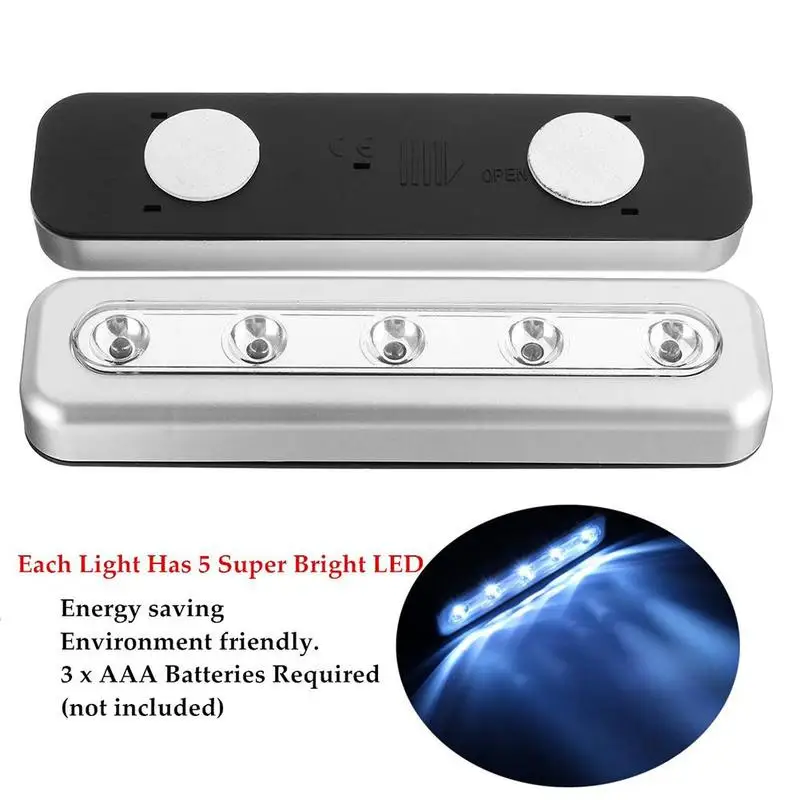 VOPPV 5 LED Wall Light Push Touch Tap Night Light Kitchen Closet Under Cabinet Wardrobe Night Lamp Battery Power Bright EOP3224
VOPPV 5 LED Wall Light Push Touch Tap Night Light Kitchen Closet Under Cabinet Wardrobe Night Lamp Battery Power Bright EOP3224