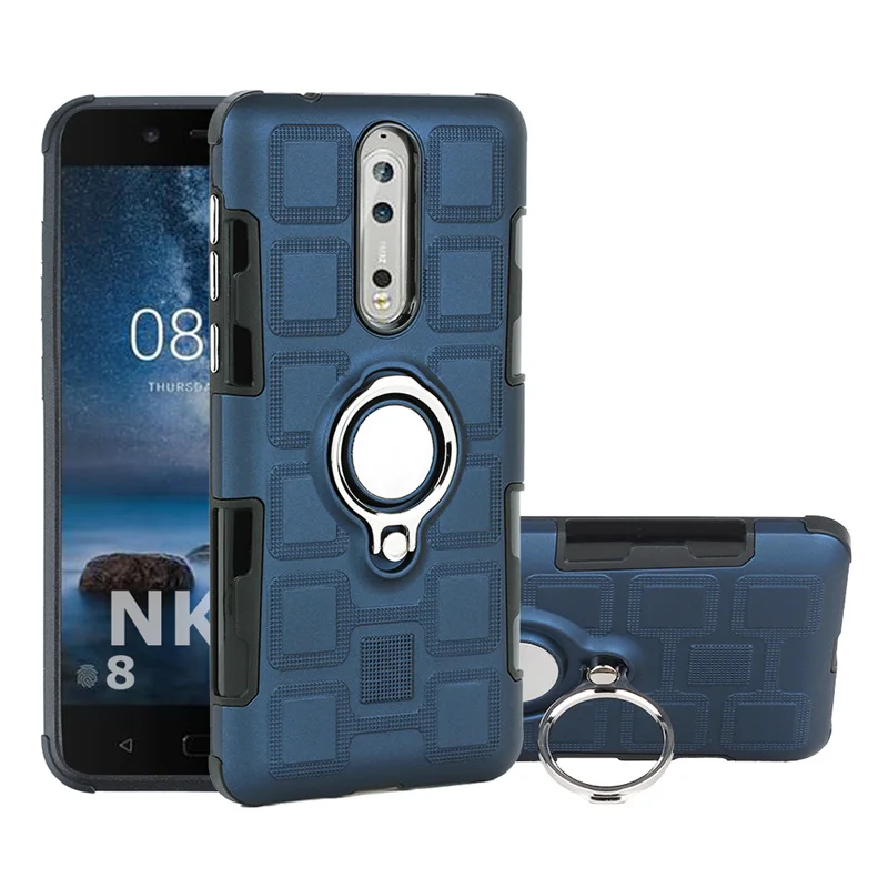 Shockproof Case for Nokia 8 5.3" back cover Car Holder Stand Magnetic Bracket Finger Ring Cover cases for nokia8
Shockproof Case for Nokia 8 5.3" back cover Car Holder Stand Magnetic Bracket Finger Ring Cover cases for nokia8