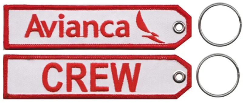Avianca Crew Embroidered Keychain with Customized Embroidered Logo, Accept Any Color and Size
Avianca Crew Embroidered Keychain with Customized Embroidered Logo, Accept Any Color and Size