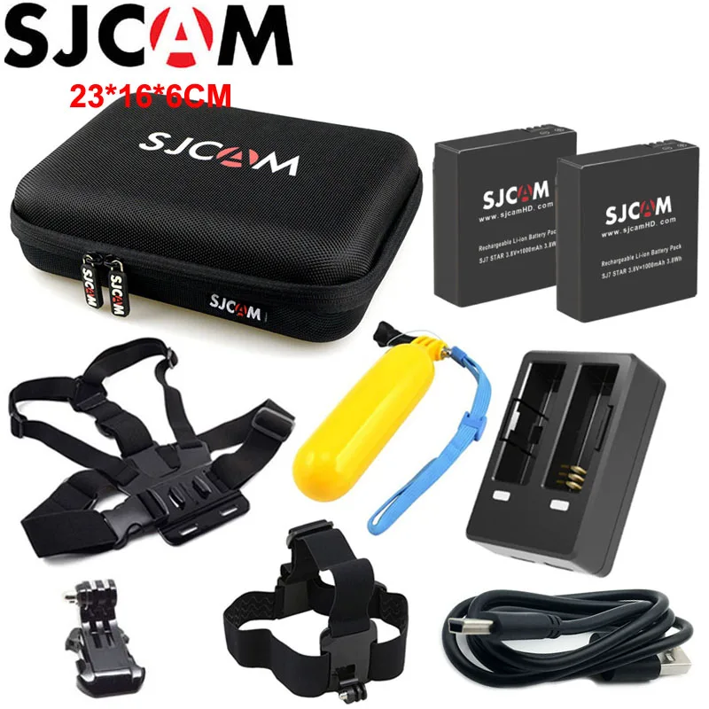 2 аккумулятора SJCAM + 1 зарядное устройство для SJ6 Legend большая сумка хранения SJ7 Star SJ8