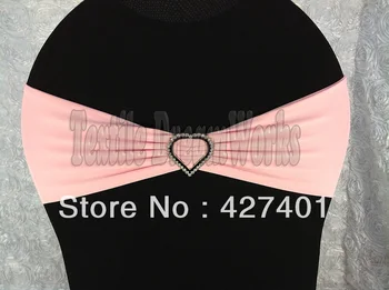 Hot Sale Pale Pink Spandex Bands / Lycra Band /Chair Covers Sash With Heart Shape Diamond Buckle For Wedding & Banquet
Hot Sale Pale Pink Spandex Bands / Lycra Band /Chair Covers Sash With Heart Shape Diamond Buckle For Wedding & Banquet