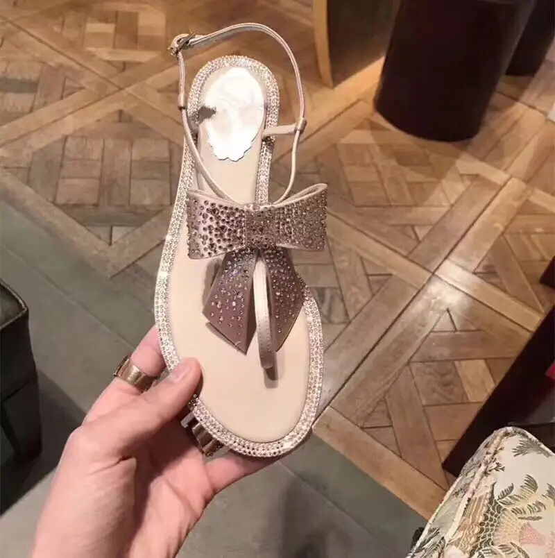 New Summer Shoes Woman Thong Sandals Crystal Bow-knot Zapatos Mujer Casual Flats Design Woman Sweet Slides Beach Sandalias Tide
New Summer Shoes Woman Thong Sandals Crystal Bow-knot Zapatos Mujer Casual Flats Design Woman Sweet Slides Beach Sandalias Tide